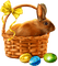 Basket.Rabbit.Eggs.Brown.Yellow.Blue.Green - δωρεάν png κινούμενο GIF