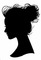 Lady in Profile Shadow - бесплатно png анимированный гифка
