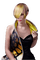 Woman  Black Orange Yellow Beige - Bogusia - ingyenes png animált GIF