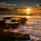 coucher de soleil oceân fond gif sunset ocean bg - GIF animé gratuit GIF animé