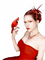 Kaz_Creations Woman Femme  Red Bird - gratis png geanimeerde GIF