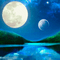 Y.A.M._Night moon fantasy background - gratis png geanimeerde GIF