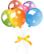 Ballon balloon birthday anniversaire ballons - bezmaksas png animēts GIF