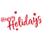 kikkapink text happy holidays christmas - kostenlos png Animiertes GIF