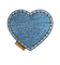 denim patch heart Bb2 - бесплатно png анимированный гифка