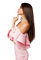 Woman Pink Brown  - Bogusia - bezmaksas png animēts GIF