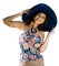 Женщина в шляпе - 免费PNG 动画 GIF