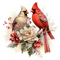♡§m3§♡ VDAYE IMAGE red birds winter - Free PNG Animated GIF