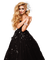 woman fashion black dress - png gratis GIF animado