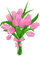 pink tulips bouquet - png gratis GIF animasi