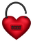 Kaz_Creations Valentine Deco Love Hearts Padlock Red Text - PNG gratuit GIF animé