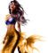 gold blue mermaid - PNG gratuit GIF animé