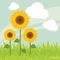 Background Sunflowers - GIF animé gratuit GIF animé