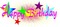 multicolored image encre color efect stars happy birthday edited by me - 免费PNG 动画 GIF