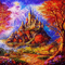 kikkapink autumn background fantasy castle - Free PNG Animated GIF