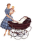 mom and baby/carriage - PNG gratuit GIF animé