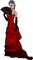 Kaz_Creations Woman Femme With Fan Red - png gratuito GIF animata