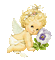 baby vintage angel flower - Бесплатный анимированный гифка анимированный гифка