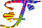 Kaz_Creations Alphabets Colours Letter  F - Animovaný GIF zadarmo animovaný GIF