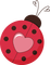 Coccinelle ladybug red rouge coeur heart - безплатен png анимиран GIF