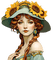 Mujer con sombrero - GIF animado gratis
