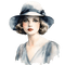 frau, woman, femme, vintage - gratis png geanimeerde GIF