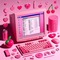 Pink Computer - gratis png geanimeerde GIF