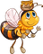 Kaz_Creations Cute Cartoon Love Bees Bee Wasp - png grátis Gif Animado
