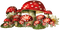 toadstools autumn mushrooms rec - PNG gratuit GIF animé