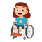 Girl in Wheelchair - nemokama png animuotas GIF