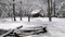 winter hiver house hut maison fond gif noel snow neige - Безплатен анимиран GIF анимиран GIF