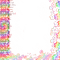 Frame.Flowers.Text.Sparkles.White.Rainbow - png gratis GIF animado