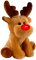 Stuffed.Rudolph.Reindeer.Toy.Brown.Red - zadarmo png animovaný GIF
