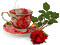 CUP & ROSE - Bezmaksas animēts GIF animēts GIF