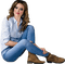 Woman with jeans. Leila - gratis png animeret GIF