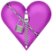 Kaz_Creations Deco Scrap Heart Love ZIp Padlock Colours - PNG gratuit GIF animé