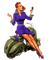 dama  en moto dubravka4 - png gratis GIF animado