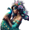 loly33 femme paon - png gratuito GIF animata