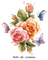 rfa créations - bouquet de roses et papillons