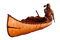 Amérindien en pirogue - Free PNG Animated GIF