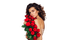 kikkapink woman valentine  flowers - png grátis Gif Animado