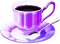 soave deco cup coffee purple - PNG gratuit GIF animé