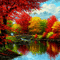 Animated Autumn Scenery Background - GIF เคลื่อนไหวฟรี