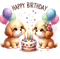 sm3 dogs pink birthday image png cute - PNG gratuit GIF animé