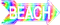 Beach.Sign.White.Rainbow - bezmaksas png animēts GIF