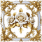 White gold baroque frame roses Rox - GIF animé gratuit