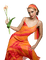 Kaz_Creations Woman Femme Orange Flower - PNG gratuit GIF animé