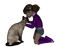 fille chat - png grátis Gif Animado