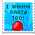 i wanna party - Δωρεάν κινούμενο GIF κινούμενο GIF