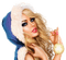 Femme Bleu Blanc Noel:) - PNG gratuit GIF animé